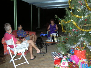 Paul, Larry and me chatting on the back veranda Xmas 2004